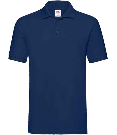 Fruit of the Loom Premium Cotton Piqué Polo Shirt - Navy