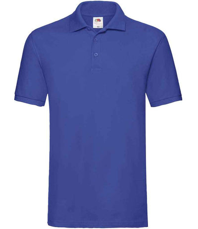 Fruit of the Loom Premium Cotton Piqué Polo Shirt - Royal Blue