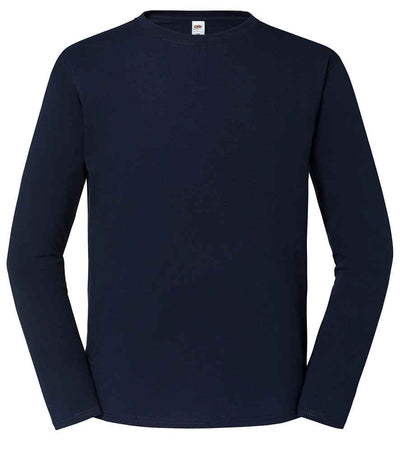 Fruit of the Loom Iconic 195 Long Sleeve T-Shirt - Deep Navy