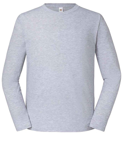Fruit of the Loom Iconic 195 Long Sleeve T-Shirt - Heather Grey