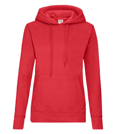 Fruit of the Loom Classic Lady Fit Hooded Sweatshirt - Red