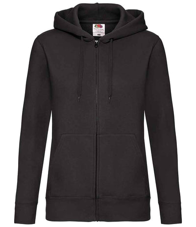 Fruit of the Loom Premium Lady Fit Zip Hooded Jacket - Black