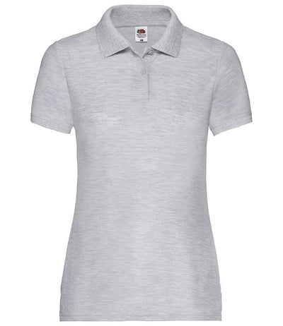 Fruit of the Loom Lady Fit Piqué Polo Shirt - Heather Grey