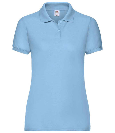 Fruit of the Loom Lady Fit Piqué Polo Shirt - Sky Blue