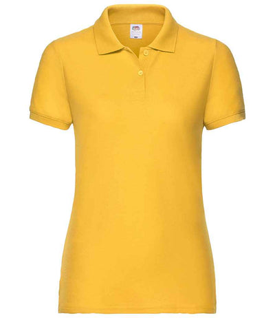 Fruit of the Loom Lady Fit Piqué Polo Shirt - Sunflower