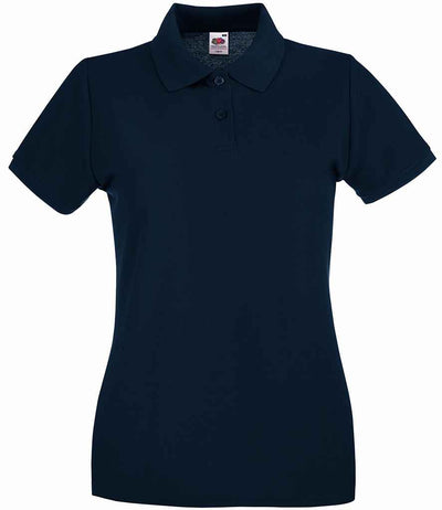 Fruit of the Loom Lady-Fit Premium Cotton Piqué Polo Shirt - Deep Navy