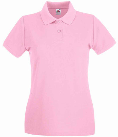 Fruit of the Loom Lady-Fit Premium Cotton Piqué Polo Shirt - Light Pink