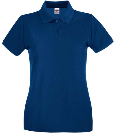 Fruit of the Loom Lady-Fit Premium Cotton Piqué Polo Shirt - Navy