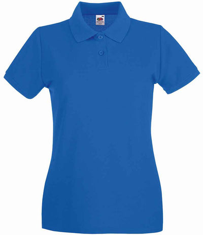 Fruit of the Loom Lady-Fit Premium Cotton Piqué Polo Shirt - Royal Blue