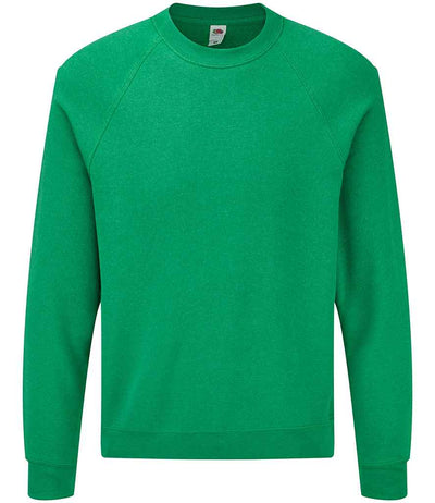 Fruit of the Loom Classic Raglan Sweatshirt - Heather Green