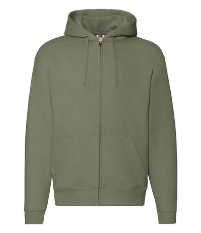 Fruit of the Loom Premium Zip Hooded Sweatshirt - Classic Olive