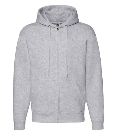 Fruit of the Loom Premium Zip Hooded Sweatshirt - Heather Grey