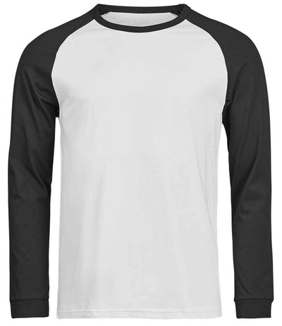 Tee Jays Unlabeled Baseball T-Shirt - White/Black