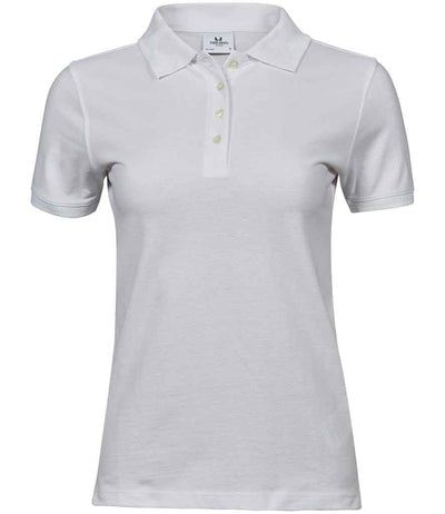 Tee Jays Ladies Heavy Cotton Piqué Polo Shirt - White