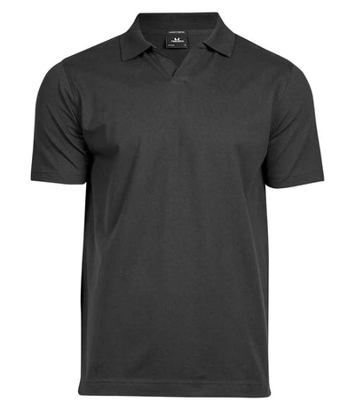 Tee Jays Luxury Stretch V Neck Polo Shirt - Black