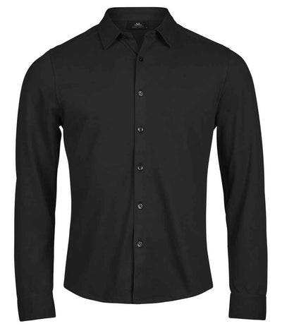 Tee Jays Luxury Organic Stretch Long Sleeve Shirt - Black