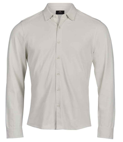 Tee Jays Luxury Organic Stretch Long Sleeve Shirt - Cement