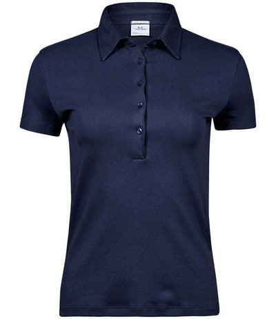 Tee Jays Ladies Pima Cotton Interlock Polo Shirt - Navy