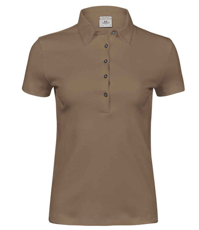 Tee Jays Ladies Pima Cotton Interlock Polo Shirt - Wood