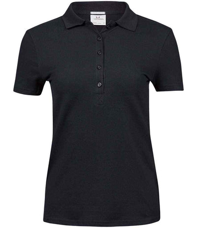 Tee Jays Ladies Luxury Stretch Polo Shirt - Black