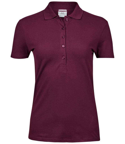 Tee Jays Ladies Luxury Stretch Polo Shirt - Wine