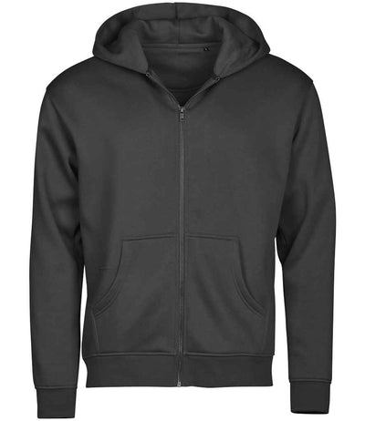 Tee Jays Unlabeled Hooded Full Zip Sweatshirt - Black