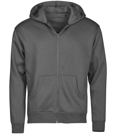 Tee Jays Unlabeled Hooded Full Zip Sweatshirt - Powder Grey