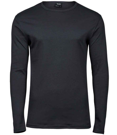 Tee Jays Long Sleeve Interlock T-Shirt - Dark Grey