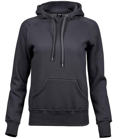 Tee Jays Ladies Raglan Hooded Sweatshirt - Dark Grey