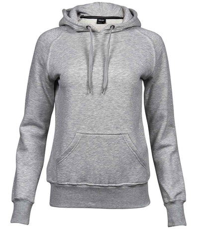 Tee Jays Ladies Raglan Hooded Sweatshirt - Heather Grey