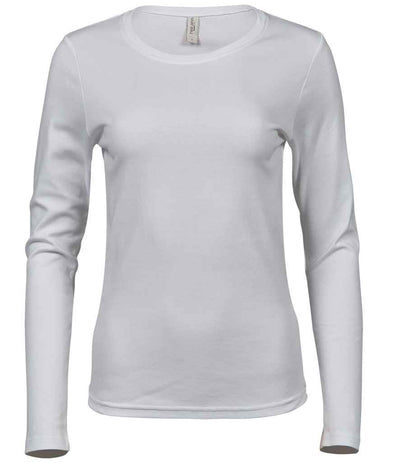 Tee Jays Ladies Long Sleeve Interlock T-Shirt - White
