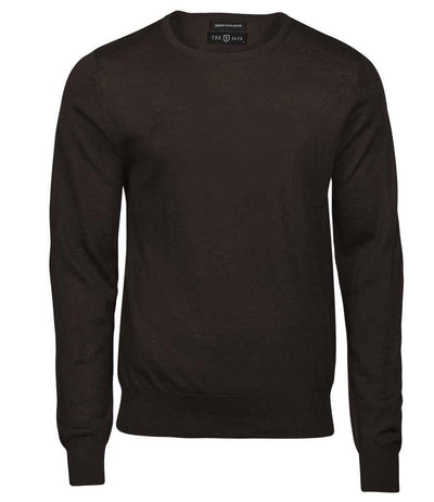 Tee Jays Merino Blend Crew Neck Sweater - Mocha