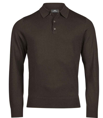Tee Jays Knitted Polo Shirt - Mocha