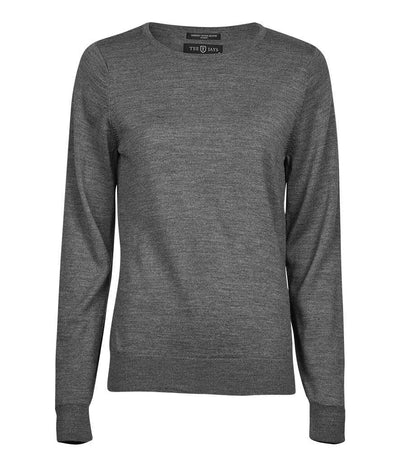 Tee Jays Ladies Crew Neck Sweater - Grey Melange