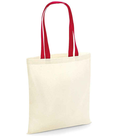 Westford Mill Bag For Life - Contrast Handles - Natural/Classic Red