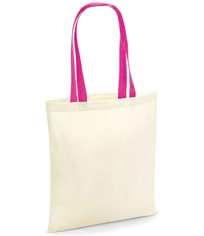 Westford Mill Bag For Life - Contrast Handles - Natural/Fuchsia