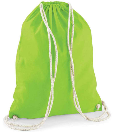 Westford Mill Cotton Gymsac - Lime Green