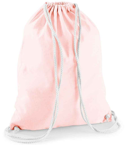 Westford Mill Cotton Gymsac - Pastel Pink/White