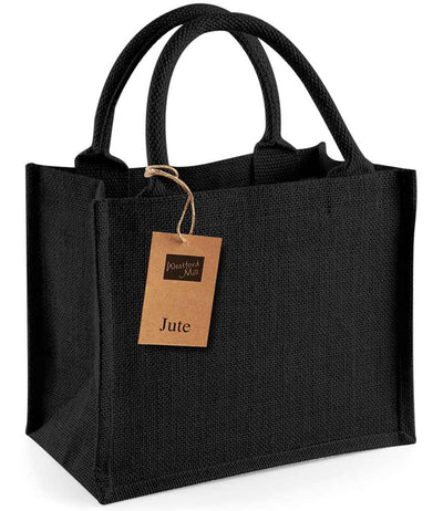 Westford Mill Jute Mini Gift Bag - Black/Black