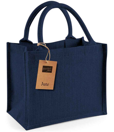 Westford Mill Jute Mini Gift Bag - Navy/Navy