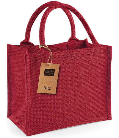 Westford Mill Jute Mini Gift Bag - Red/Red