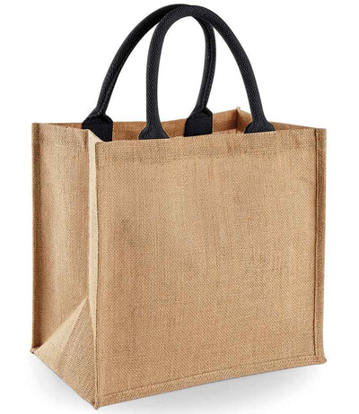 Westford Mill Jute Midi Tote Bag - Natural/Black