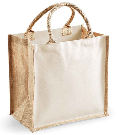 Westford Mill Printers Midi Jute Tote Bag - Natural