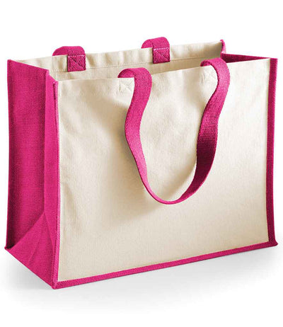 Westford Mill Printers Jute Classic Shopper - Fuchsia