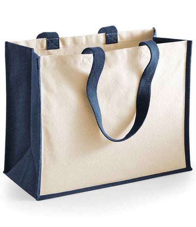 Westford Mill Printers Jute Classic Shopper - Navy