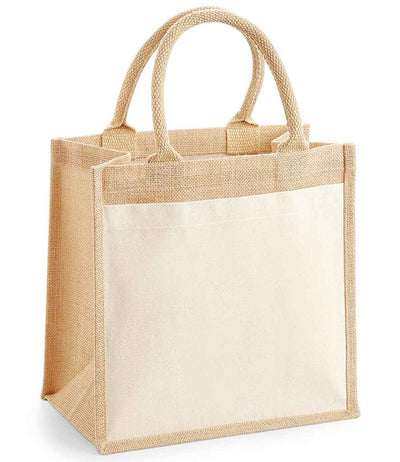 Westford Mill Pocket Jute Midi Tote Bag - Natural