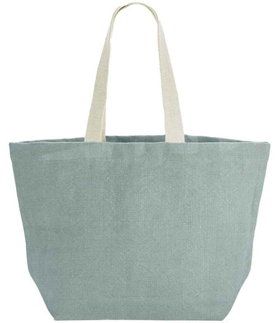 Westford Mill Soft Washed Jute Beach Bag - Duck Egg Blue
