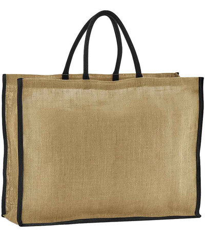 Westford Mill Natural Starched Jute Market Shopper - Natural/Black