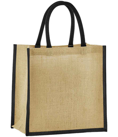 Westford Mill Natural Starched Jute Mini Gift Bag - Natural/Black