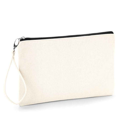 Westford Mill Canvas Wristlet Pouch - Natural/Black